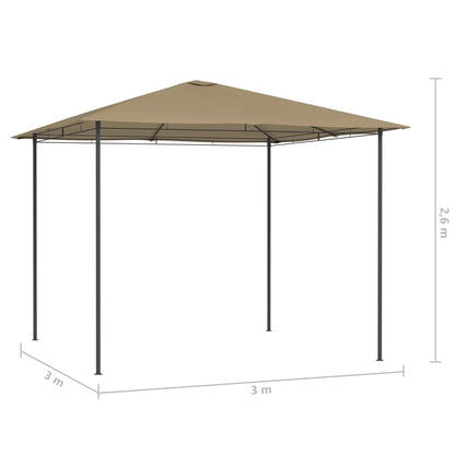 Gazebo 3x3x2,6 m Grigio Talpa 160 g/m² - homemem39