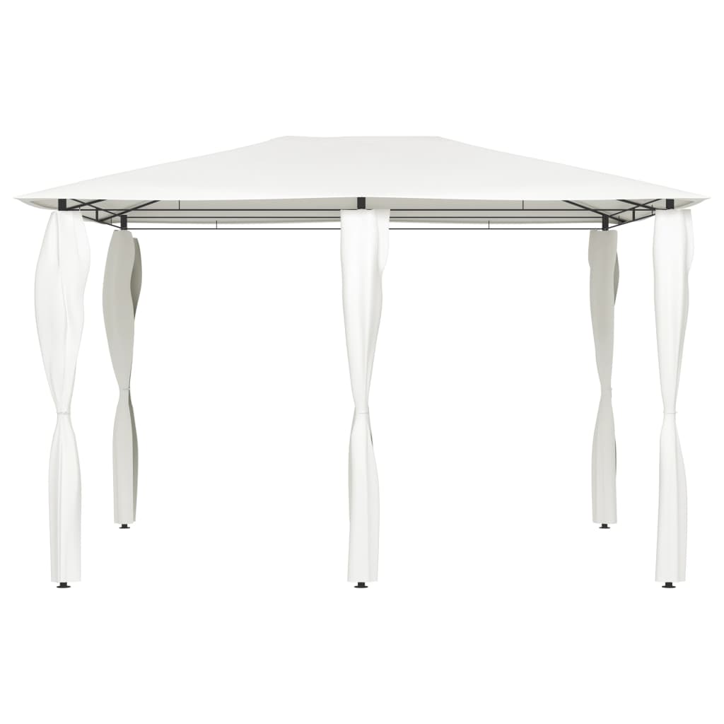 Gazebo con Montanti Rivestiti 3x4x2,6 m Crema 160 g/m² - homemem39