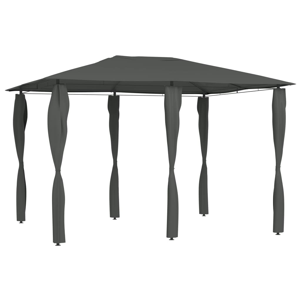 Gazebo con Montanti Rivestiti 3x4x2,6 m Antracite 160 g/m² - homemem39