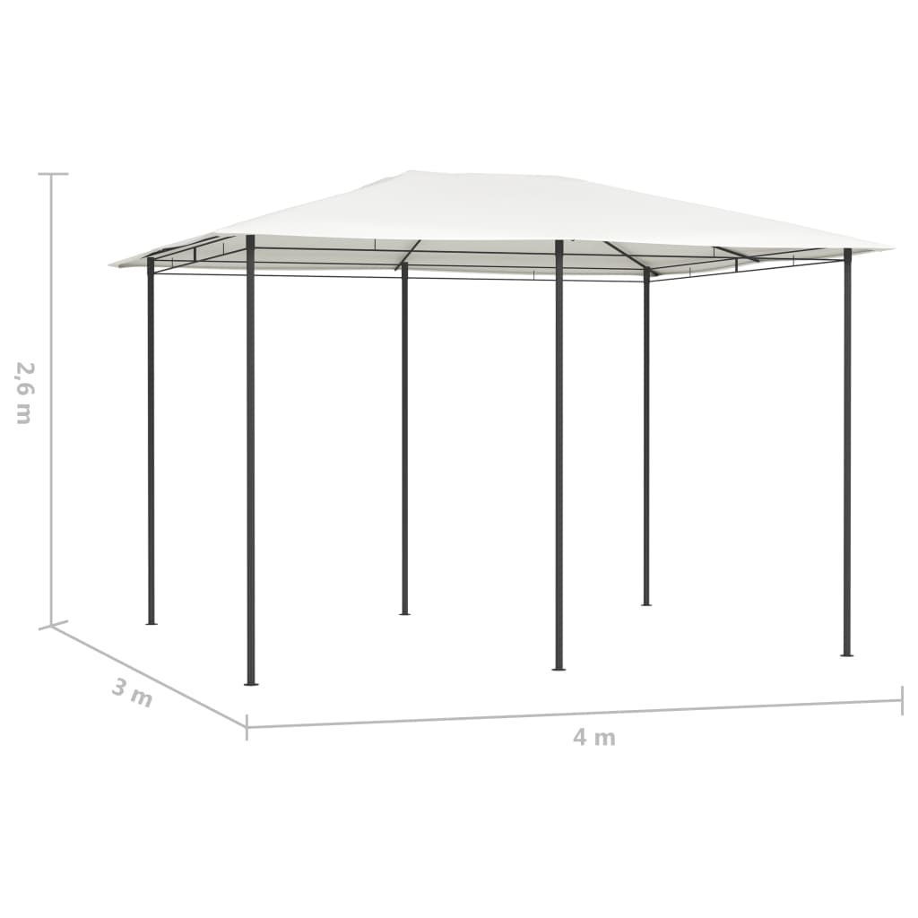 Gazebo 3x4x2,6 m Crema 160 g/m² - homemem39