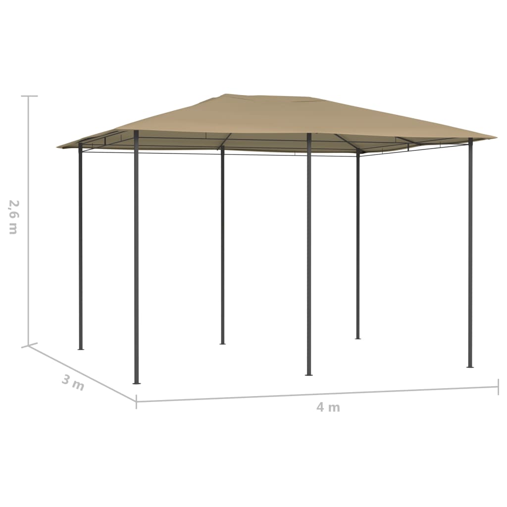 Gazebo 3x4x2,6 m Grigio Talpa 160 g/m² - homemem39