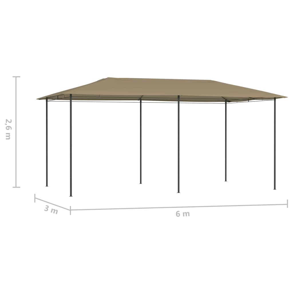 Gazebo 3x6x2,6 m Grigio Talpa 160 g/m² - homemem39