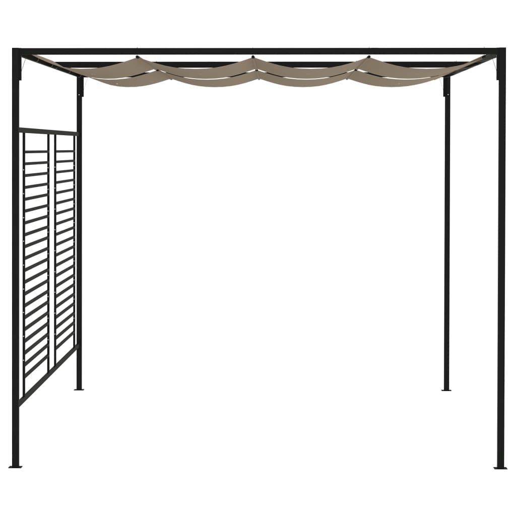 Gazebo con Tetto Retrattile 3x4x2,3 m Grigio Talpa 180 g/m² - homemem39