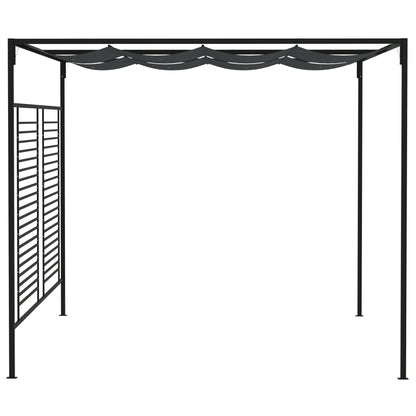 Gazebo con Tetto Retrattile 4x3x2,3 m Antracite 180 g/m² - homemem39