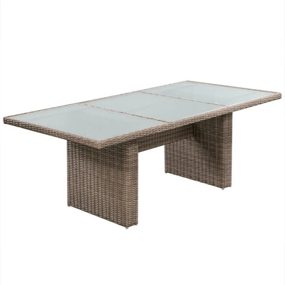 Set da Pranzo da Giardino 11 pz in Polyrattan Marrone - homemem39