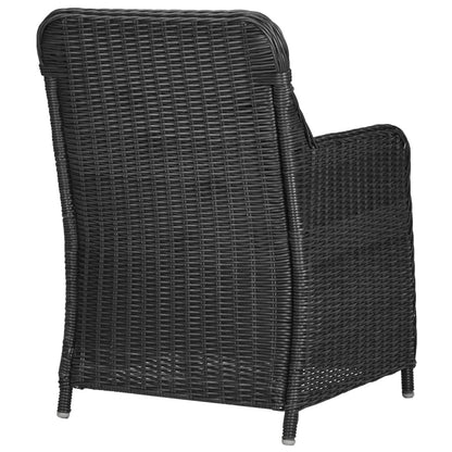 Set da Pranzo da Giardino 9 pz in Polyrattan Nero - homemem39