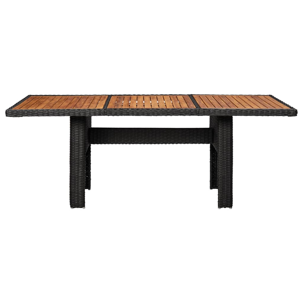 Set da Pranzo da Giardino 11 pz in Polyrattan Nero - homemem39