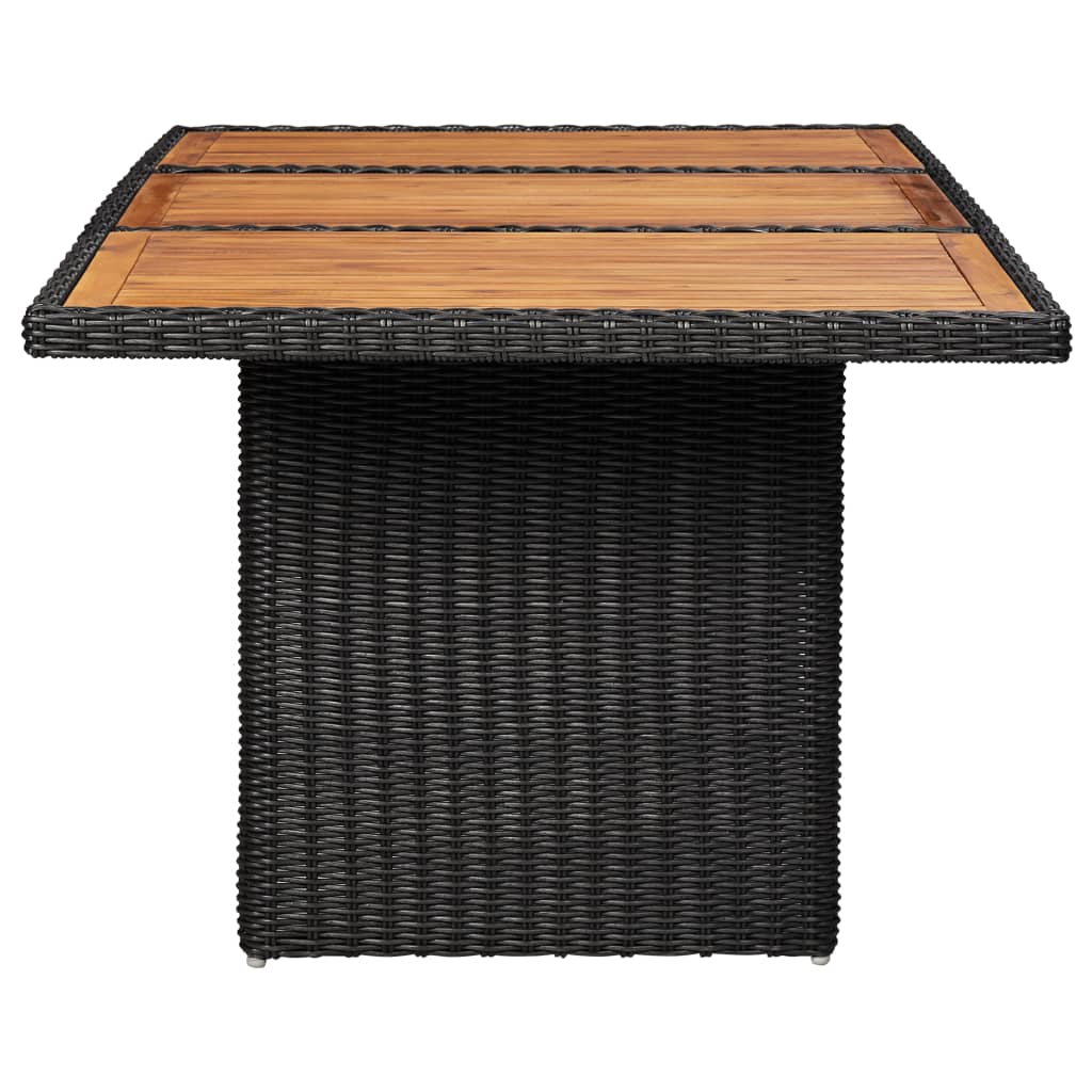 Set da Pranzo da Giardino 11 pz in Polyrattan Nero - homemem39