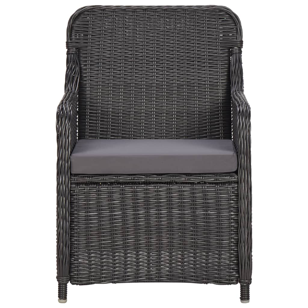 Set da Pranzo da Giardino 9 pz in Polyrattan Nero - homemem39