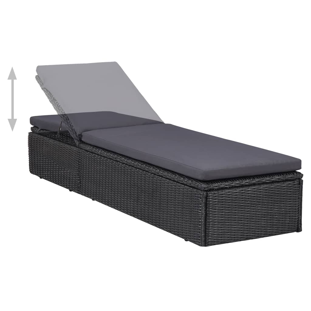 Set da Pranzo da Giardino 9 pz in Polyrattan Nero - homemem39