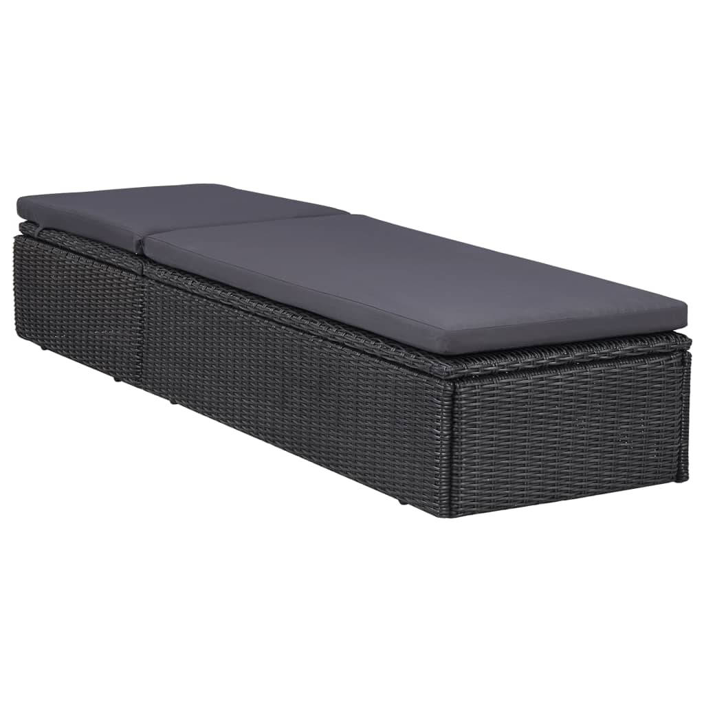 Set da Pranzo da Giardino 9 pz in Polyrattan Nero - homemem39