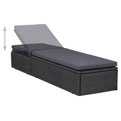 Set da Pranzo da Giardino 11 pz in Polyrattan Nero - homemem39