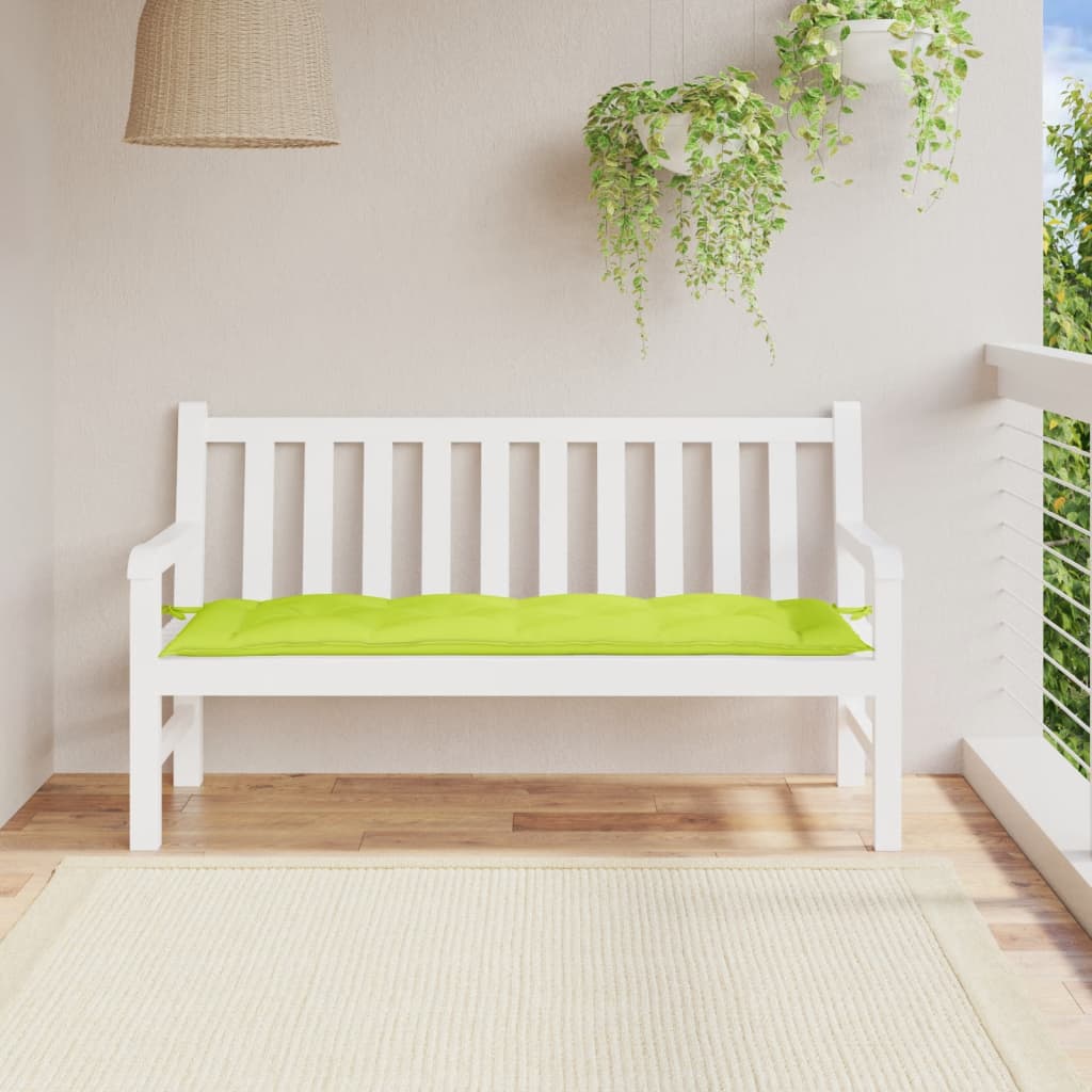 Cuscino per Panca Verde Brillante 150x50x3 cm in Tessuto Oxford - homemem39