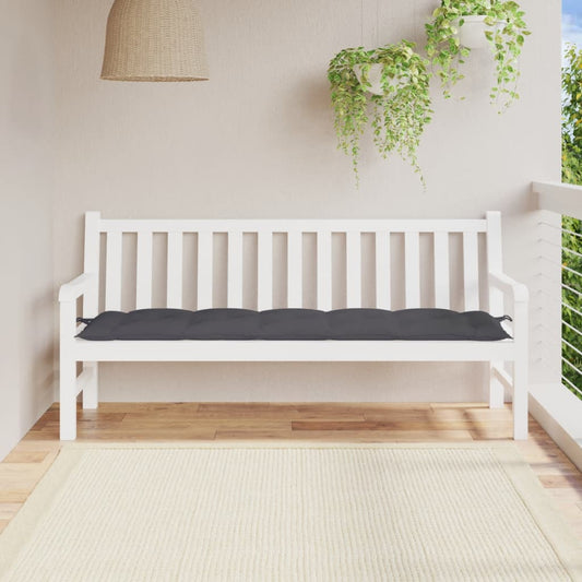 Cuscino per Panca Antracite 180x50x7 cm in Tessuto Oxford - homemem39