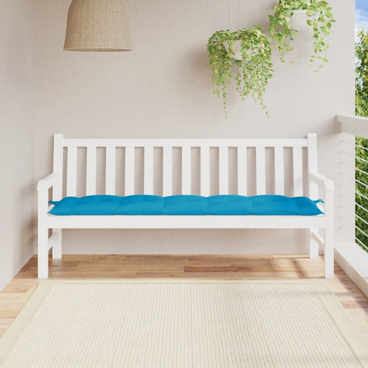 Cuscino per Panca Azzurro 180x50x7 cm in Tessuto Oxford - homemem39