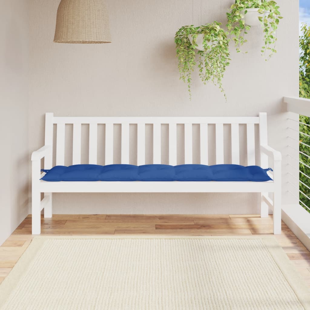 Cuscino per Panca Blu 180x50x7 cm in Tessuto Oxford - homemem39