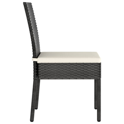 Sedie da Pranzo per Giardino 2 pz in Polyrattan Nero - homemem39