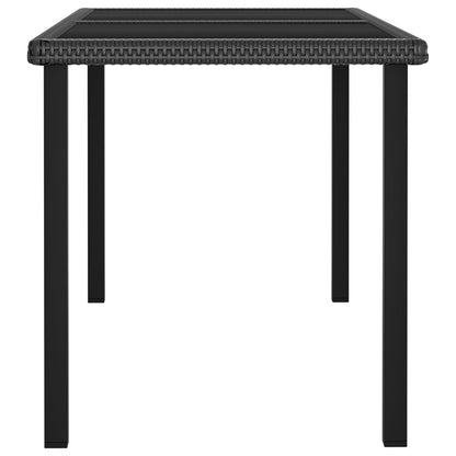 Tavolo da Pranzo da Giardino Nero 140x70x73 cm in Polyrattan - homemem39