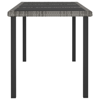 Tavolo da Pranzo da Giardino Grigio 180x70x73 cm in Polyrattan - homemem39