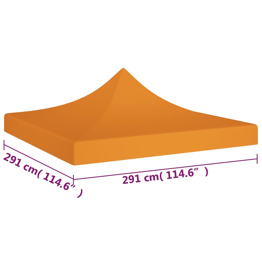 Tetto per Tendone per Feste 3x3 m Arancione 270 g/m² - homemem39