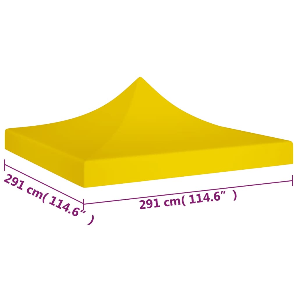 Tetto per Tendone per Feste 3x3 m Giallo 270 g/m² - homemem39