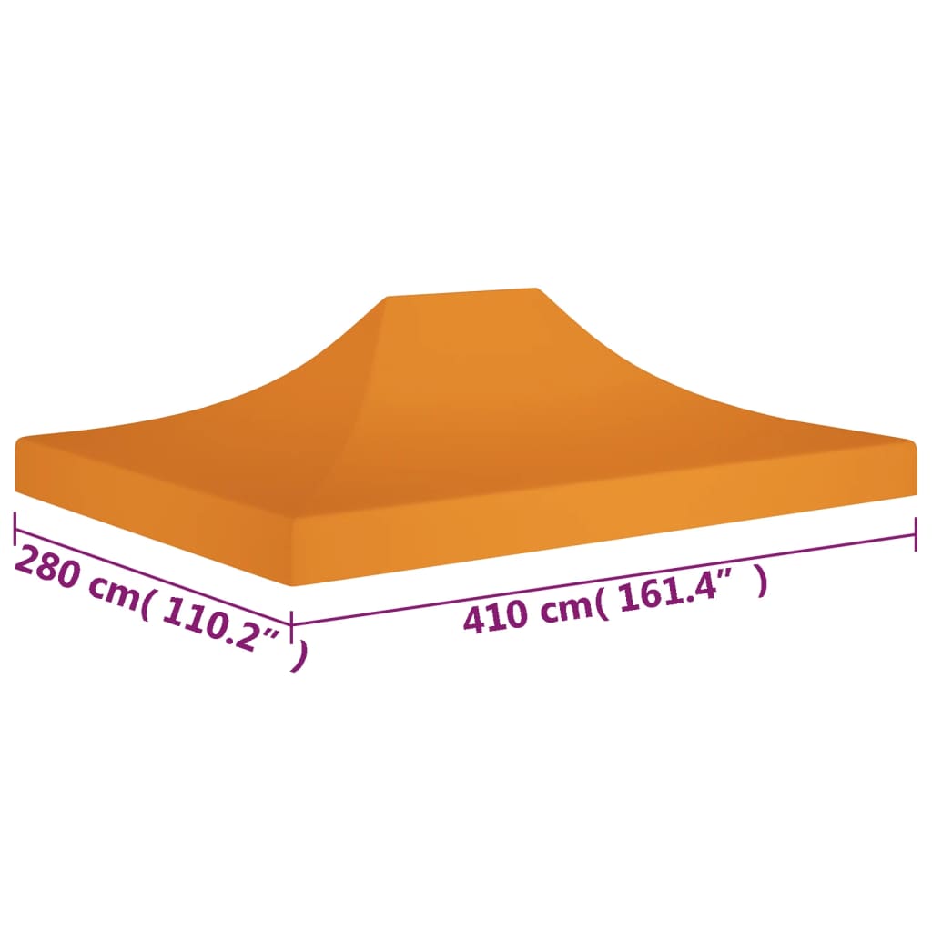 Tetto per Tendone per Feste 4x3 m Arancione 270 g/m² - homemem39