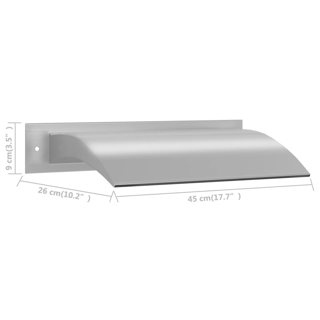 Fontana per Piscina Argento 45x9x26 cm in Acciaio Inox - homemem39