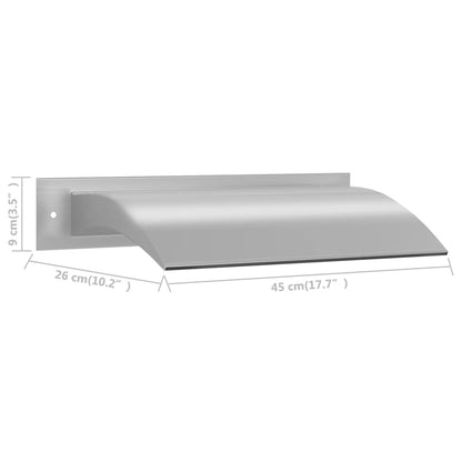 Fontana per Piscina Argento 45x9x26 cm in Acciaio Inox - homemem39