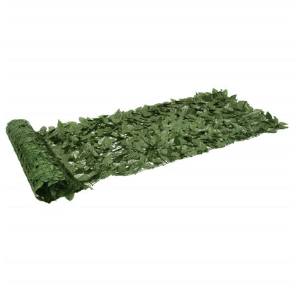 Paravento da Balcone con Foglie Verde Scuro 300x75 cm - homemem39