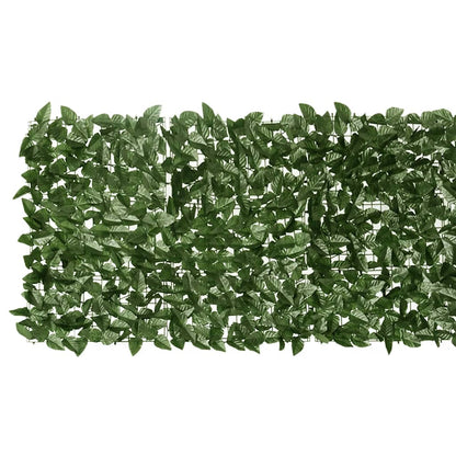 Paravento da Balcone con Foglie Verde Scuro 500x75 cm - homemem39