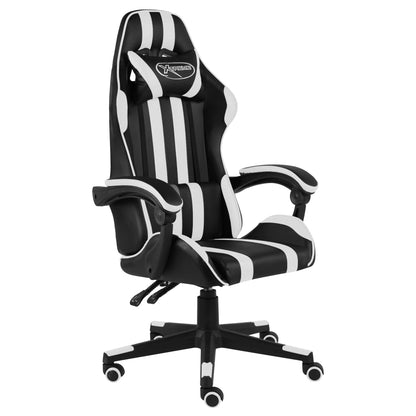 Sedia da Gaming Nero e Bianco in Similpelle - homemem39