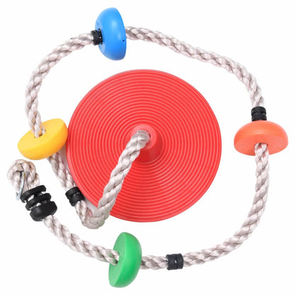 Fune da Arrampicata Oscillante con Piattaforme e Disco 200 cm - homemem39