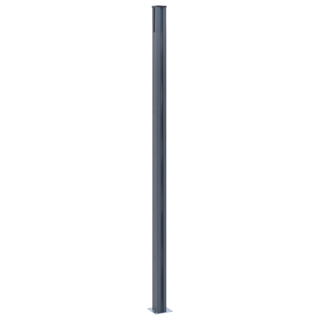 Pali di Recinzione 2 pz Grigio Scuro 185 cm in Alluminio - homemem39