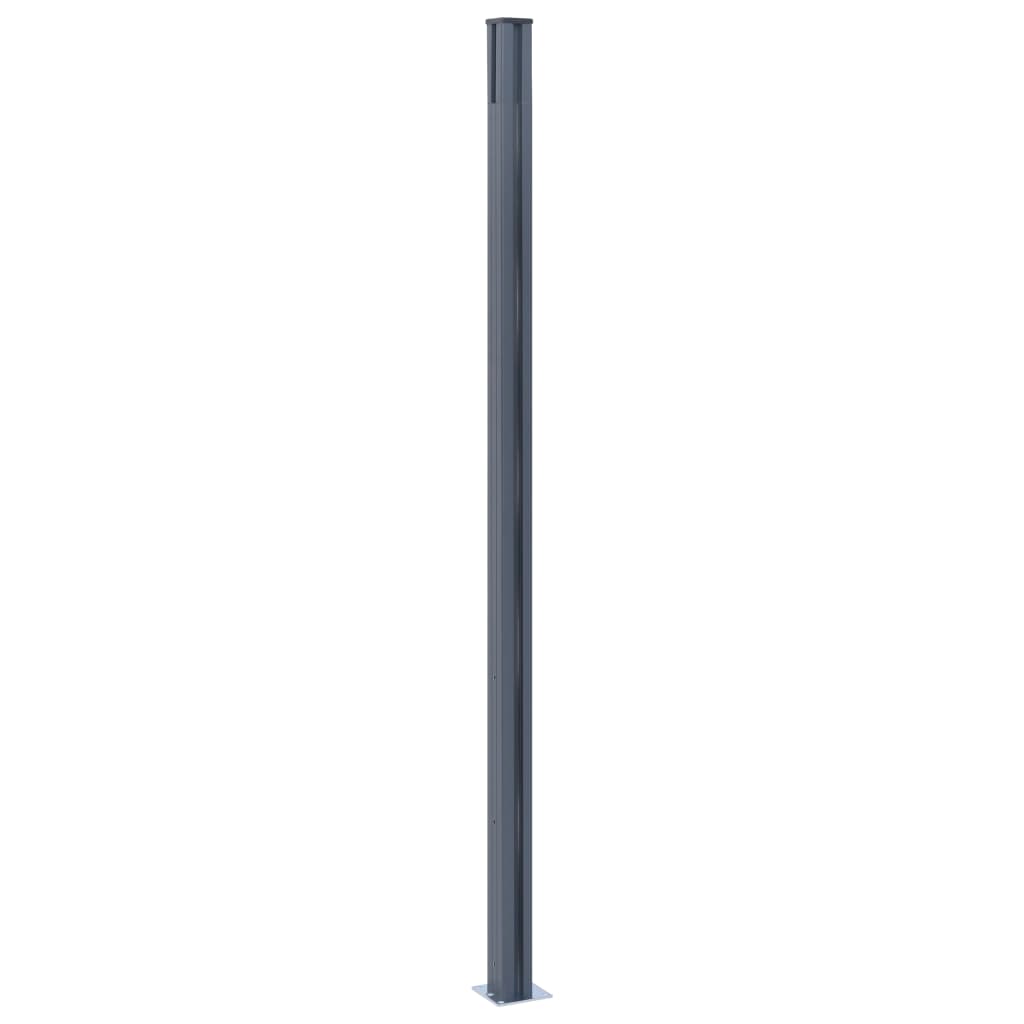 Pali di Recinzione 3 pz Grigio Scuro 185 cm in Alluminio - homemem39