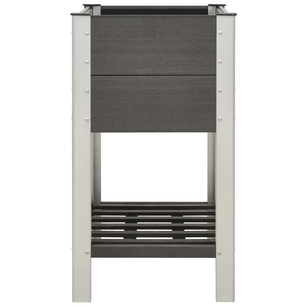 Fioriera Rialzata da Giardino con Ripiano 75x50x90cm WPC Grigio - homemem39