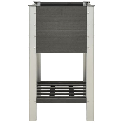 Fioriera Rialzata da Giardino con Ripiano 75x50x90cm WPC Grigio - homemem39