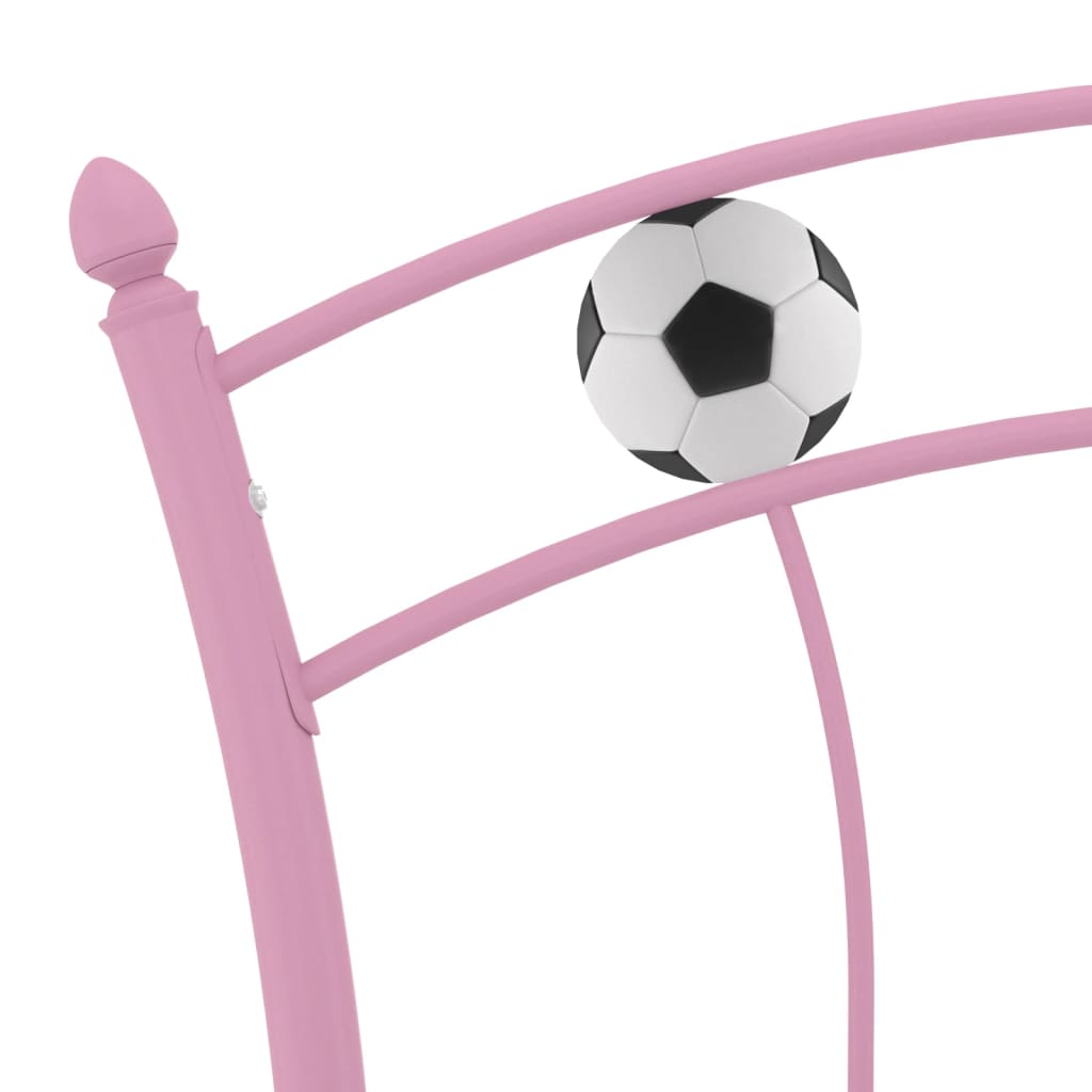 Giroletto con Motivo Calcio in Metallo Rosa 90x200 cm - homemem39