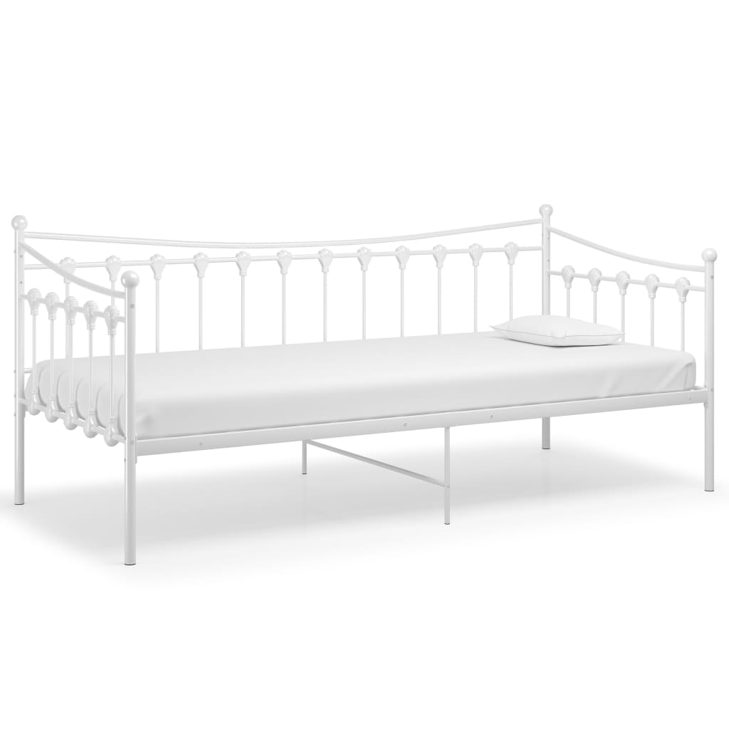 Telaio Divano Letto Bianco in Metallo 90x200 cm - homemem39