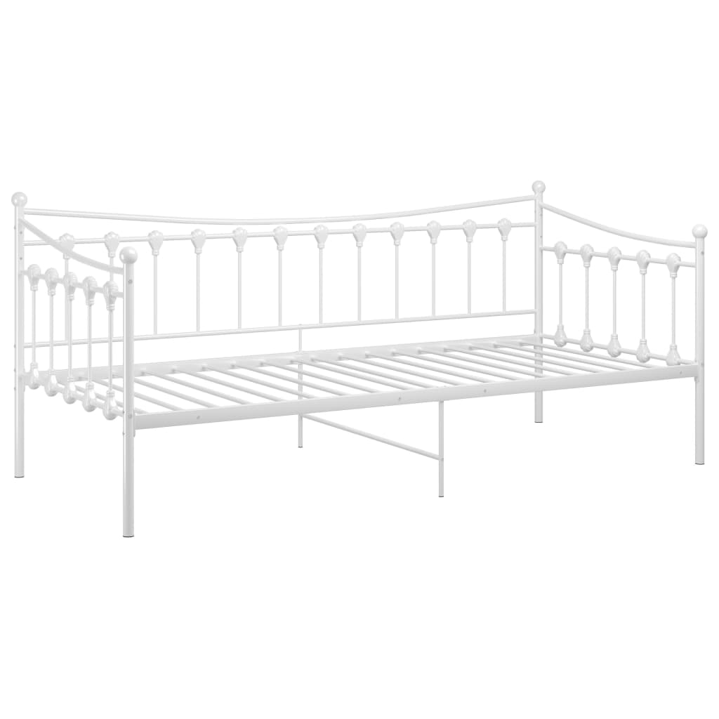 Telaio Divano Letto Bianco in Metallo 90x200 cm - homemem39