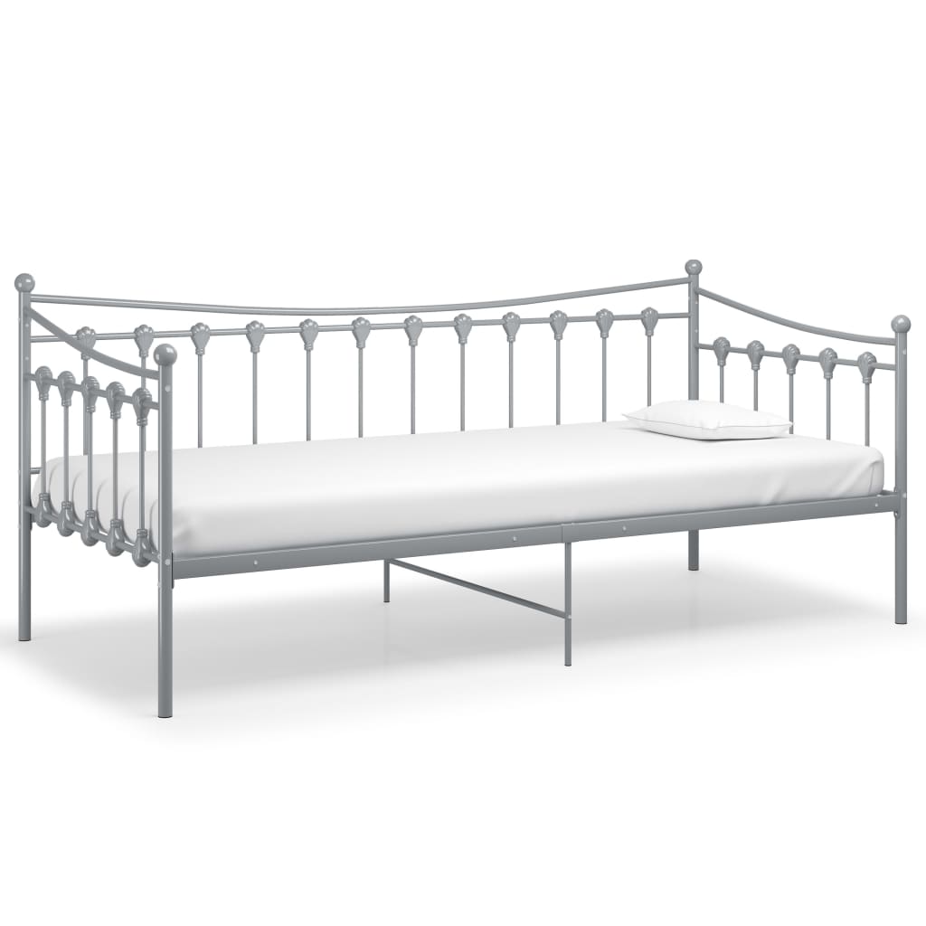 Telaio Divano Letto Grigio in Metallo 90x200 cm - homemem39