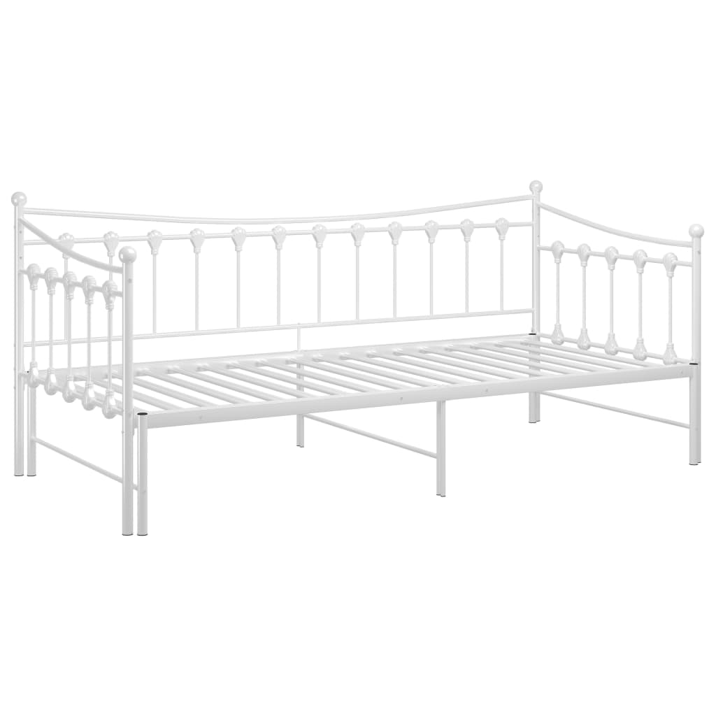 Telaio Divano Letto Estraibile Bianco in Metallo 90x200 cm - homemem39