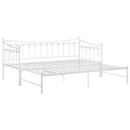 Telaio Divano Letto Estraibile Bianco in Metallo 90x200 cm - homemem39