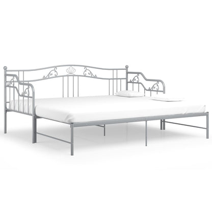 Telaio Divano Letto Estraibile Grigio in Metallo 90x200 cm - homemem39