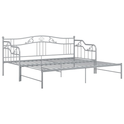 Telaio Divano Letto Estraibile Grigio in Metallo 90x200 cm - homemem39