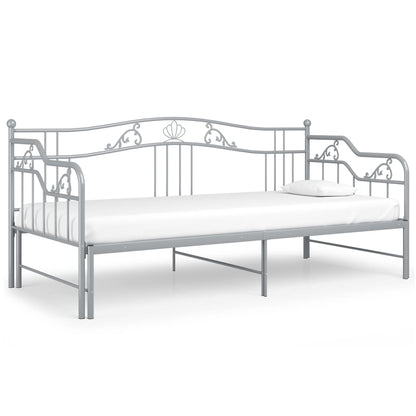 Telaio Divano Letto Estraibile Grigio in Metallo 90x200 cm - homemem39