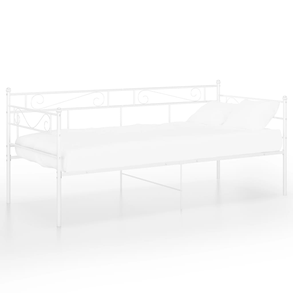 Telaio Divano Letto Bianco in Metallo 90x200 cm - homemem39