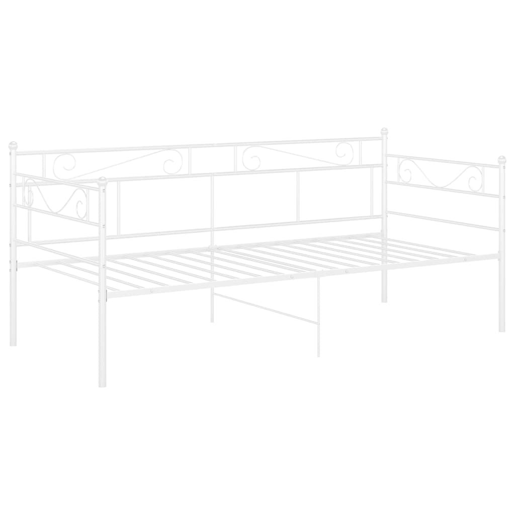 Telaio Divano Letto Bianco in Metallo 90x200 cm - homemem39