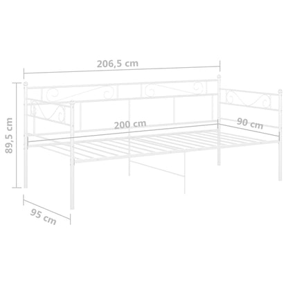 Telaio Divano Letto Bianco in Metallo 90x200 cm - homemem39