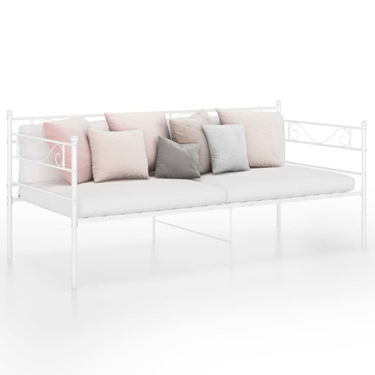 Telaio Divano Letto Bianco in Metallo 90x200 cm - homemem39