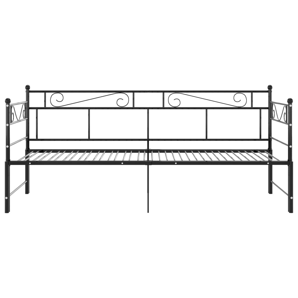 Telaio Divano Letto Estraibile Nero in Metallo 90x200 cm - homemem39